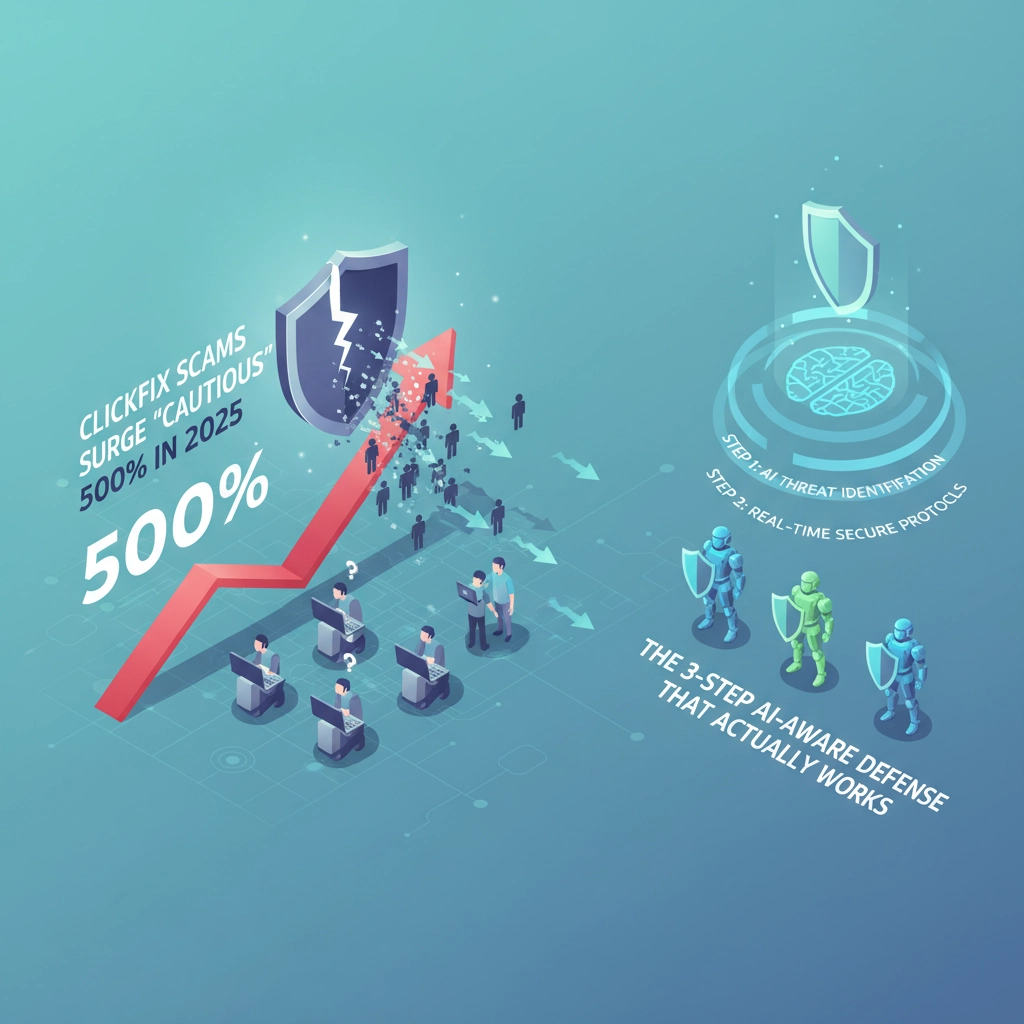 ClickFix Scams Surge 500% in 2025: Why Your "Cautious" Team Is Still Getting Fooled and the 3-Step AI-Aware Defense That Actually Works
